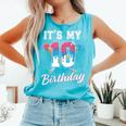 Baseball 10 Year Old Ice Cream Drip 10th Birthday Boys Comfort Colors Tank Top Light Green