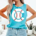 Baseball Sport Player Graphic Monogram Initial Letter C Comfort Colors Tank Top Light Green