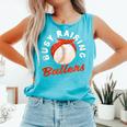 Busy Raising Ballers Baseball Mom Sons Comfort Colors Tank Top Light Green Busy Raising Ballers Baseball Mom Sons Comfort Colors Tank Top Light Green