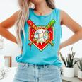 Christmas Baseball Ice Cream Drip Men Women Kids Comfort Colors Tank Top Light Green