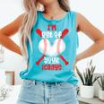 Cute Baseball Mom Out Of Your League Mommy Sports Players Comfort Colors Tank Top Light Green