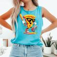 Drippy Pizza Baseball Slice Cartoon Sports Food Comfort Colors Tank Top Light Green