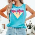 Ice Cream Baseball Cone Dripping Sprinkles Kids Boys Summer Premium Tri-Blend Comfort Colors Tank Top Light Green