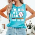 I'm His 1 Fan Since Day One Baseball Mom Comfort Colors Tank Top Light Green I'm His 1 Fan Since Day One Baseball Mom Comfort Colors Tank Top Light Green