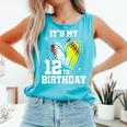 It's My 12th Birthday Baseball Softball Heart 12 Year Old Comfort Colors Tank Top Light Green It's My 12th Birthday Baseball Softball Heart 12 Year Old Comfort Colors Tank Top Light Green