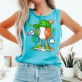 Kids Boys St Patricks Day Irish Flag Kids Baseball Ice Cream Drip Comfort Colors Tank Top Light Green