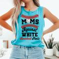 Moms Against Baseball Pants Baseball Mom Joke Comfort Colors Tank Top Light Green