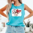 Peace Love Baseball Mom Mommy Premium Comfort Colors Tank Top Light Green