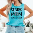 Proud Senior Baseball Mom Senior 2024 Class Leopard Game Day Comfort Colors Tank Top Light Green