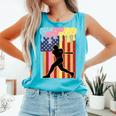 Retro Baseball Drip Boys Ice Cream Patriotic American Flag Comfort Colors Tank Top Light Green