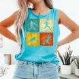 Retro Style Baseball Lover Playing Men Women Kids Baseball Comfort Colors Tank Top Light Green