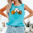 Shamrock Baseball Basketball Football St Patricks Day Comfort Colors Tank Top Light Green
