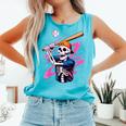 Skeleton Baseball Drip Boy Youth Dripping Baseball Halloween Comfort Colors Tank Top Light Green