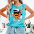 Spooky Jack O Lantern Baseball Halloween Costumes Boys Comfort Colors Tank Top Light Green