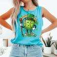 St Patricks Day Baseball Leprechaun Rainbow Green Baseball Comfort Colors Tank Top Light Green