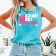 Strike Out Cancer Breast Cancer Awareness Baseball Warrior Comfort Colors Tank Top Light Green