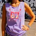 6 7 Melting Number Arrow Baseball Drip Valentine's Day Comfort Colors Tank Top Lagoon