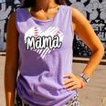 Baseball Mama Scribble Heart Baseball Mom Sports Team Tball Comfort Colors Tank Top Lagoon