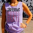 Baseball Mom Alphabet Comfort Colors Tank Top Lagoon