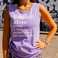 Baseball Mom Definition Sarcastic Sports Comfort Colors Tank Top Lagoon