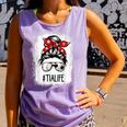 Bleached Tia Life Soccer Messy Bun Baseball Game Day Comfort Colors Tank Top Lagoon Bleached Tia Life Soccer Messy Bun Baseball Game Day Comfort Colors Tank Top Lagoon