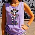Cowboy Skeleton Baseball Halloween Graphic Comfort Colors Tank Top Lagoon