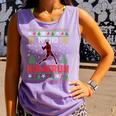 Ho Ho Homerun Xmas Sports Player Baseball Ugly Christmas Comfort Colors Tank Top Lagoon