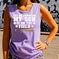 Let Me Through My Son Is Out The Field Baseball Mom Comfort Colors Tank Top Lagoon