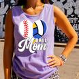 Proud Ball Mom Volleyball Baseball Mom Heart Comfort Colors Tank Top Lagoon