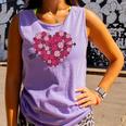 Valentine's Day Baseball Heart Softball Player Sports Lover Comfort Colors Tank Top Lagoon