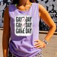 Womens Baseball Mom Leopard Game Day Mother's Day Comfort Colors Tank Top Lagoon