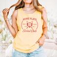 2024 Home Plate Social Club Softball Season Tee Baseball Mom Premium Comfort Colors Tank Top Grey