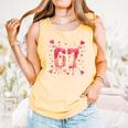 6 7 Melting Number Arrow Baseball Drip Valentine's Day Comfort Colors Tank Top Grey