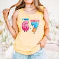 I Was 6 Now I'm 7 Birthday Baseball Drip For Boys Kid Comfort Colors Tank Top Grey