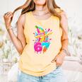 67 Baseball Dabbing Banana 6 7 Dripping Ice Cream Meme Comfort Colors Tank Top Grey