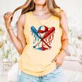 American Baseball Drip Graffiti Ball And Bat Comfort Colors Tank Top Grey