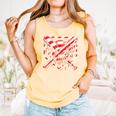 Baseball Candy Cane Christmas Baseball Ice Cream Drip Boys Comfort Colors Tank Top Grey