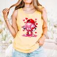 Baseball Drip Valentine Sports Vday Ice Cream Drip Heart Comfort Colors Tank Top Grey