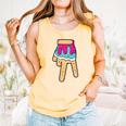 Baseball Ice Cream Drip Home Plate Glove Respect Drip 2 Side Comfort Colors Tank Top Grey