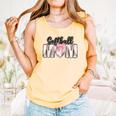 Baseball Mom Coquette Women Girls Baseball Mama Comfort Colors Tank Top Grey