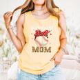 Baseball Mom Headband Leopard Baseball Ball Mother's Day Comfort Colors Tank Top Grey