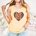 Baseball Mom Leopard Heart Valentine Day Mother Day Comfort Colors Tank Top Grey