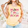 Baseball Nana Era Bows Baseball Mom Women Comfort Colors Tank Top Grey