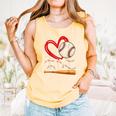 Baseball Nannie Baseball Heart Family Matching Comfort Colors Tank Top Grey