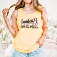 Baseball Nene Women BallPark Nene Baseball Mom Mother's Day Comfort Colors Tank Top Grey
