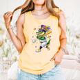Baseball Player Mardi Gras Alligator Carnival Costume Beads Comfort Colors Tank Top Grey