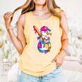 Baseball Snowman Drip Christmas Baseball Boys Men Kids Comfort Colors Tank Top Grey