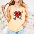 Baseball Valentines Day Heart Boys Sports Love Comfort Colors Tank Top Grey Baseball Valentines Day Heart Boys Sports Love Comfort Colors Tank Top Grey