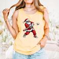 Christmas Baseball Player Santa Xmas Boys Men Toddler Comfort Colors Tank Top Grey