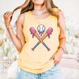 Dripping Pink Baseball Crossed Bats Summer Comfort Colors Tank Top Grey Dripping Pink Baseball Crossed Bats Summer Comfort Colors Tank Top Grey